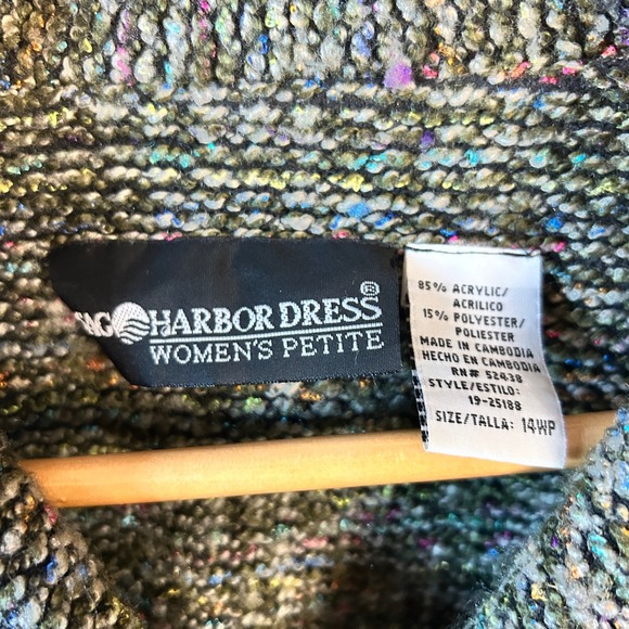 Sag Harbor‎ Dress Women's Petite 14WP Tweed Blazer Jacket Multicolor - Picture 2 of 7